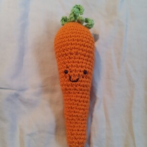 Crochet Carrot Amigurumi Toy, Baby Toy, 100% Cotton, Crochet Vegetable, Baby Gifts