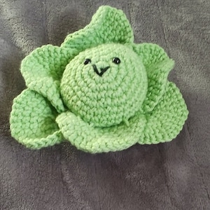 Crochet Cabbage Amigurumi: 100% Cotton Baby Toy