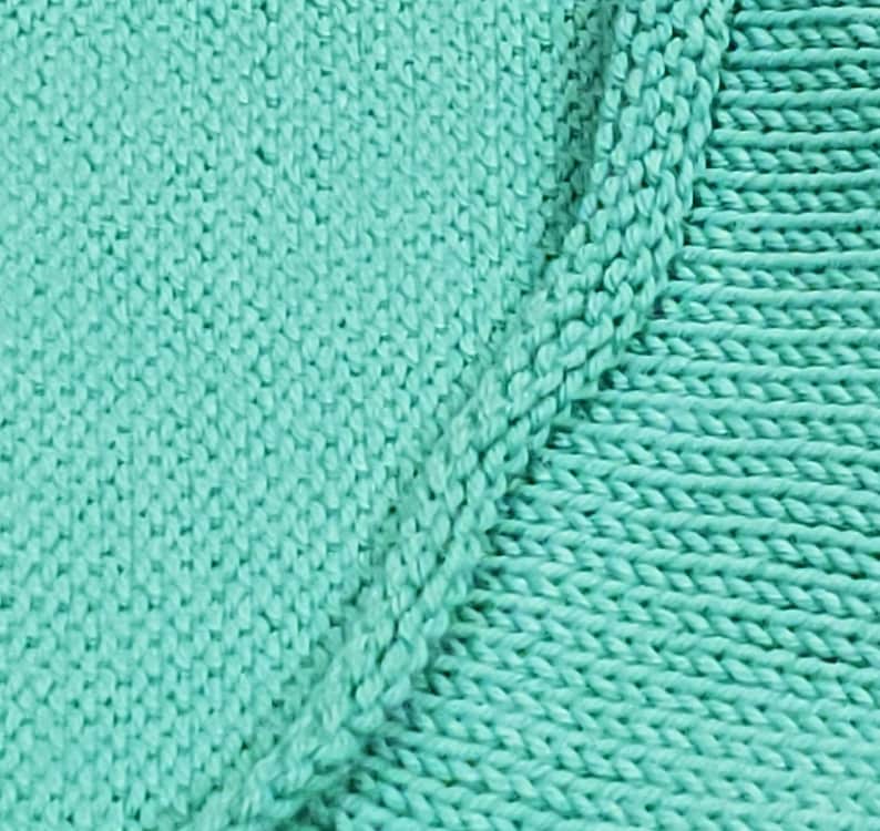 100 Cotton Knitted Baby Blanket Solid Colors Etsy