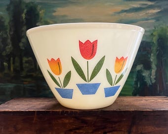 Fire King Tulip Mixing Bowl Set - Etsy