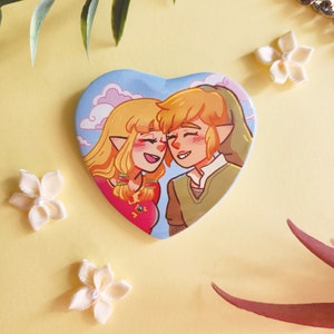 Skyward Sword Zelink | Heart Button | Cute Videogame Fanart