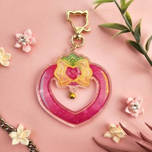Holographic Tokyo Mew Strawberry Bell Acrylic Keychain
