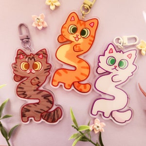 Wiggly Pets Cats Acrylic Keychain