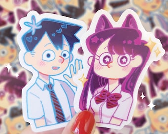 Leuke gestanste sticker Komi Communicate