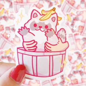 Cute Racoon Vinyl Die-Cut Sticker