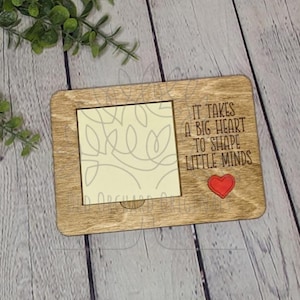Grande cuore Post It Note Holder, Insegnante Apprezzamento SVG