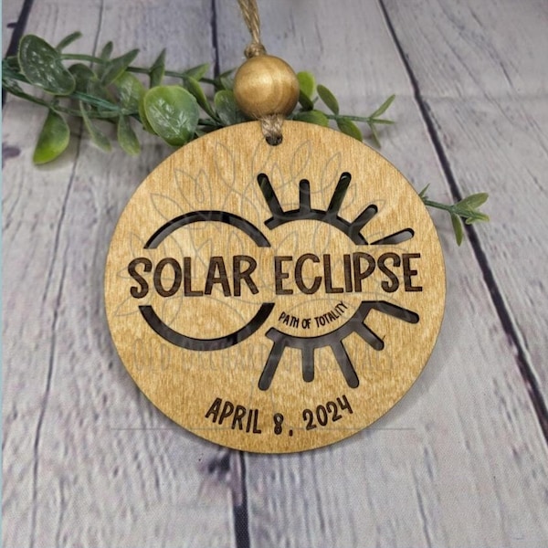 Solar Eclipse Ornament | Eclipse SVG | Digital File | Eclipse Keepsake | Digital File