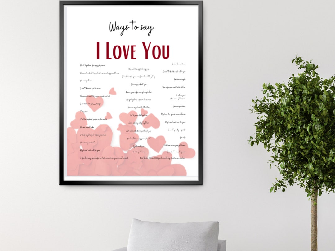 I Love You Wall Decor Valentine's Day Gifts Etsy Etsy