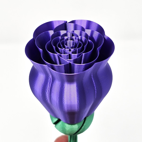 Beautiful Flower and Stem WITH Vase STL files for 3d printing- designed for vase mode/spiralize outer contour mode