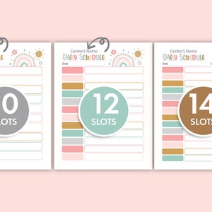 Customizable Daily Schedule Template: Organize Your Daycare, Nanny or ...