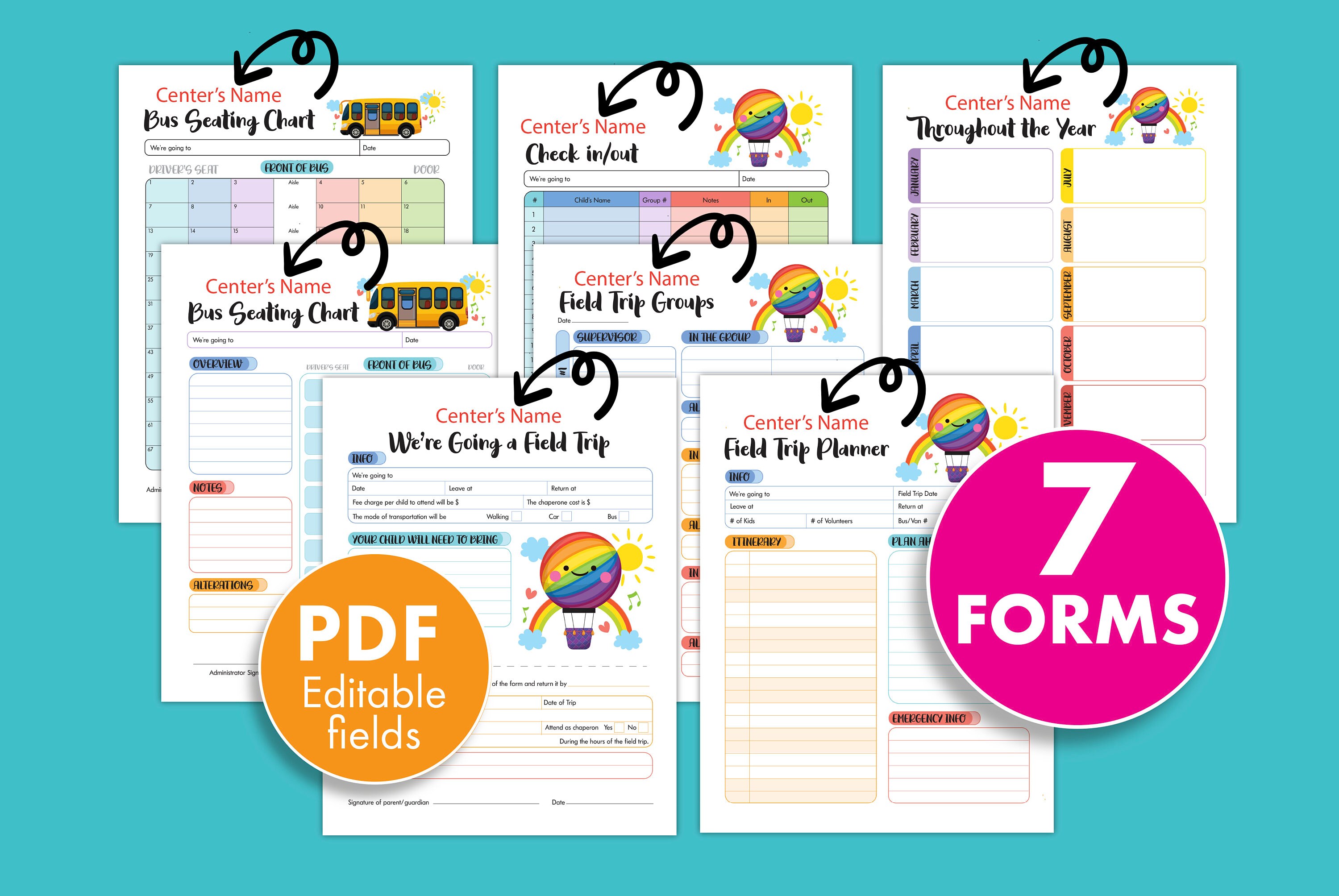 Field Trip Forms, Field Trip Journal, Field Trip Permission Form, Field Trip Log, Daycare ...