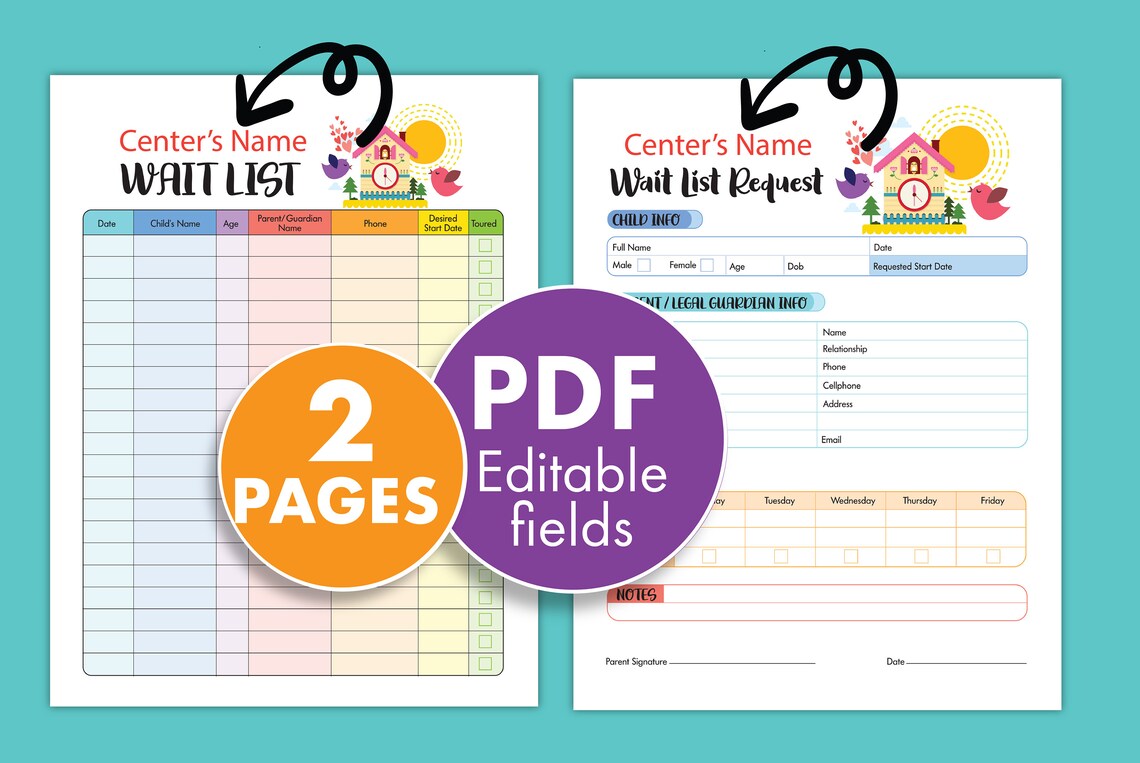 Free Wait List Printable