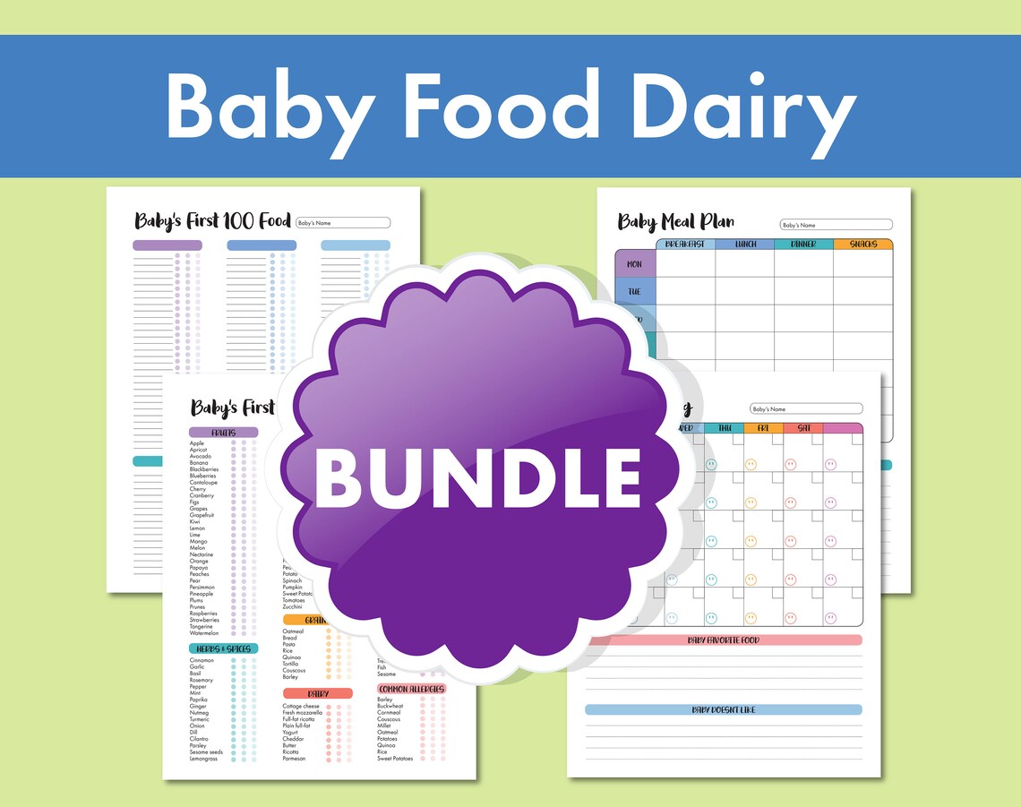 Baby Food Tracker Printable BUNDLE - Il 1140xN.5943054208 Cfhe 