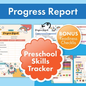 Förskolerapport och checklista för förberedelser inför dagis | Redigerbart utvärderingsformulär för lärare | Färdighetsspårare för förskoleklass | Direkt nedladdning