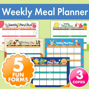 Childcare Menu Planning Kit | Weekly & Monthly Menu Forms | Daycare Meal Prep Template | Daycare Menu Forms | Preschool Meal Planning