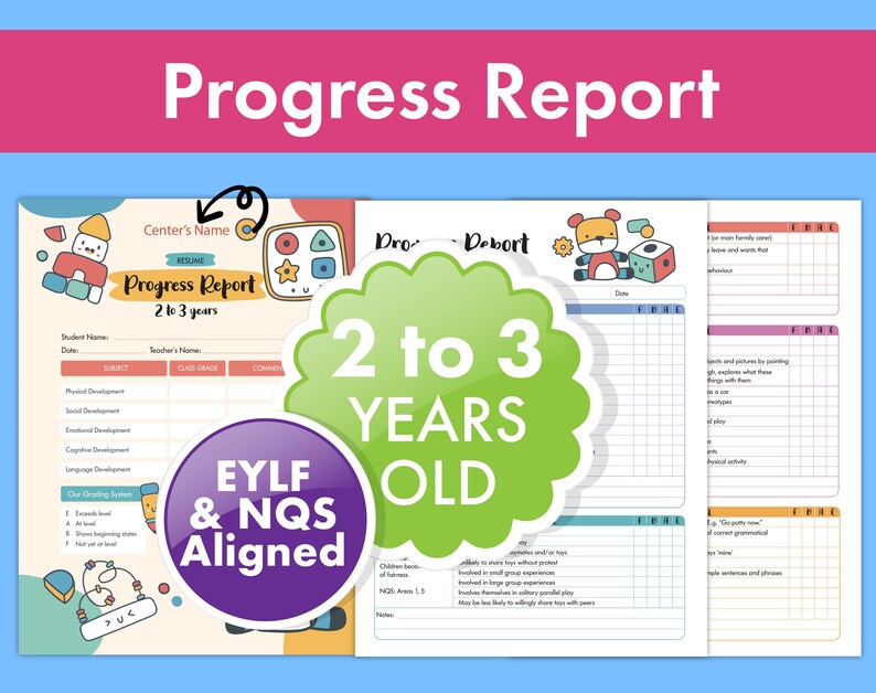 Digital progress report bundle for early childhood education. Great resource for daycare providers, preschool teachers, and nannies who need structured, editable forms for monitoring and reporting milestones.