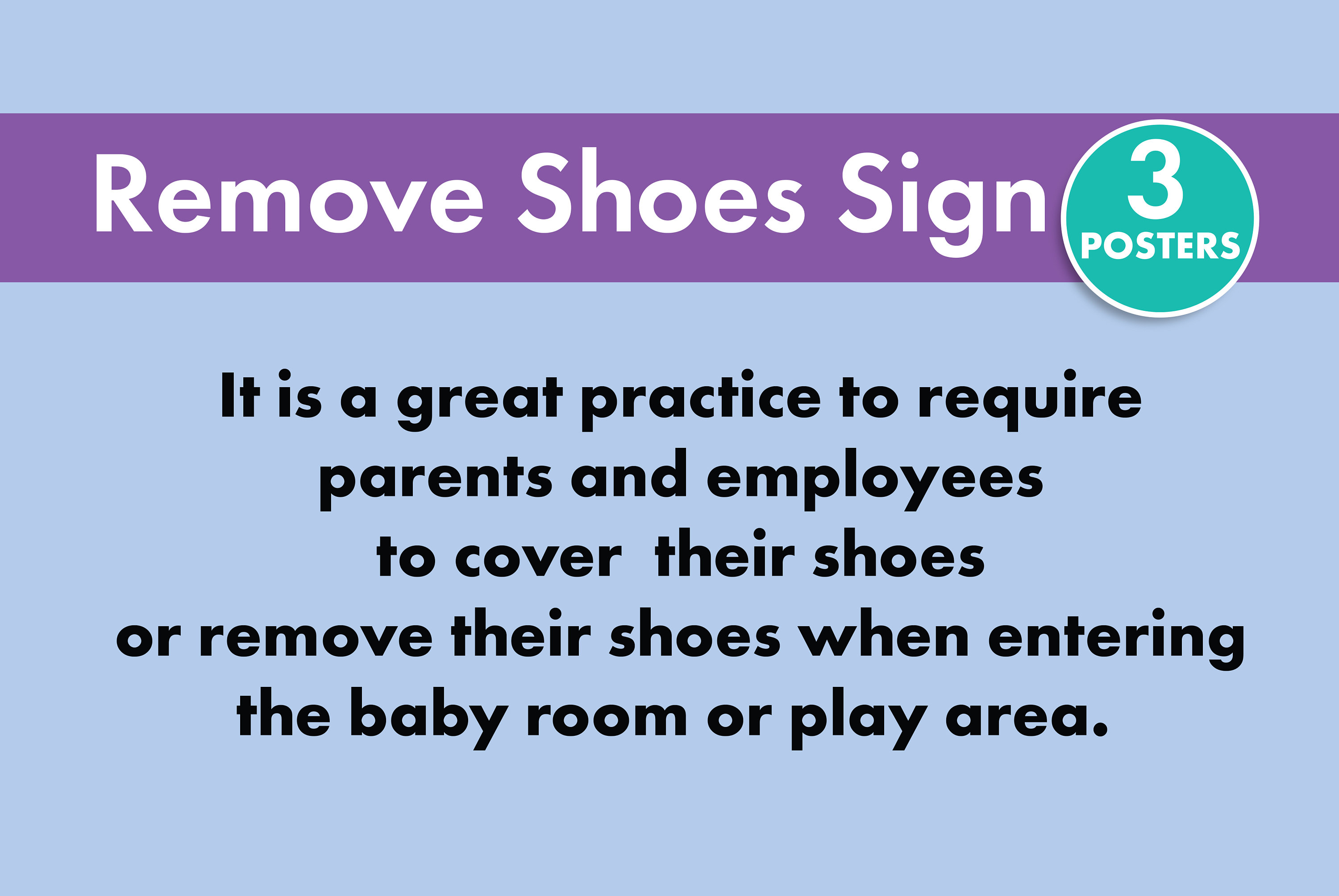 Colorful Remove Shoes Sign Perfect for Daycare Childcare Etsy
