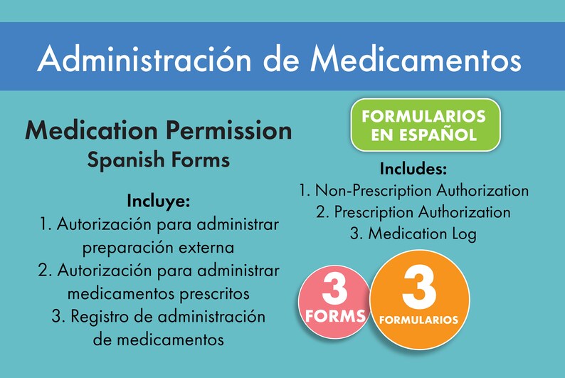 Daycare Medication Forms. Medication Authorization Form, Prescription