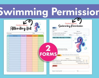 Schwimm-Genehmigungs-Formular, Exkursions-Genehmigungs-Formular, Kita-Schwimm-Formular, Vorschul-Schwimm-Genehmigung. PDF