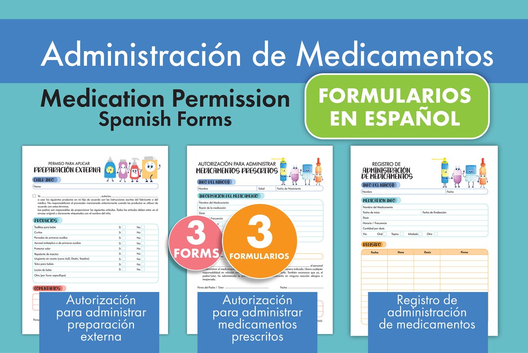 Daycare Medication Forms. Medication Authorization Form, Prescription
