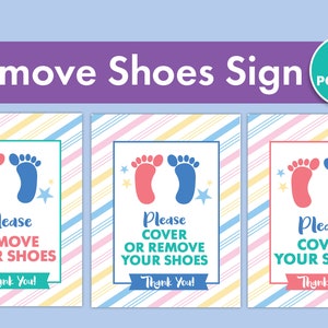 Colorful Remove Shoes Sign, decoration, Daycare, Childcare, In Home Daycare, Form, Poster, Preschool, Infant Room Cover Shoe Sign, Printable
