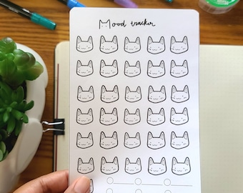 Printable cat mood tracker