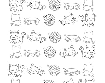 Printable Kitten mood tracker
