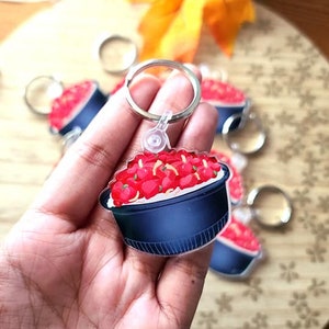 poke bowl acrylic keychain