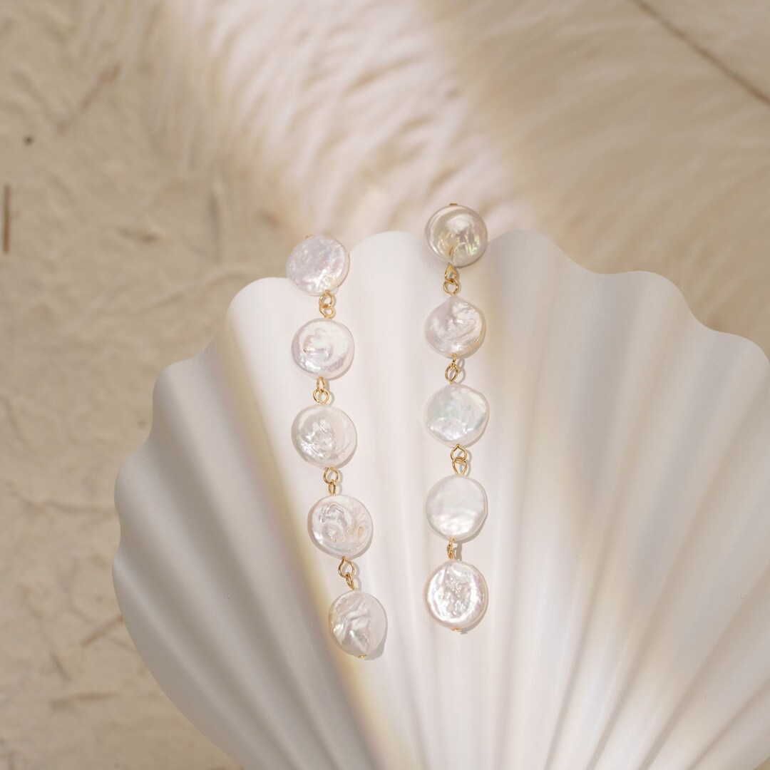 Real freshwater pearl earrings Clearance