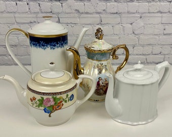 Vintage Ceramic Teapots, Coffee Pots, Floral, Ornate, You Choose