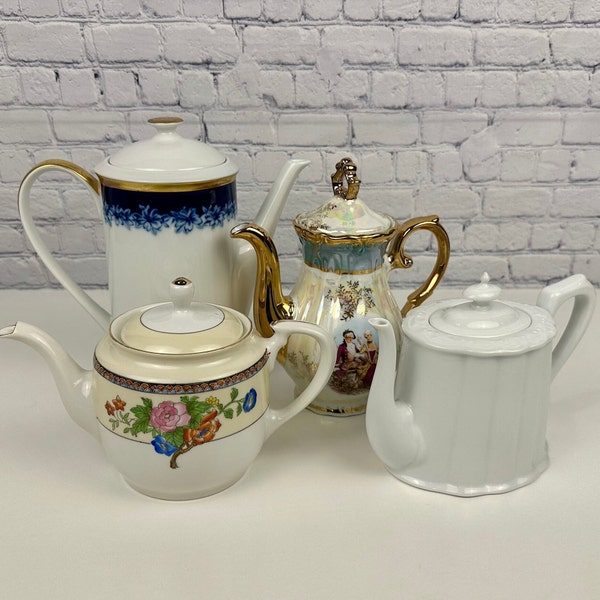 Vintage Ceramic Teapots, Coffee Pots, Floral, Ornate, You Choose