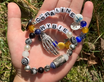 Matching Coraline and Wybie Bracelets | Coraline Bracelet | Coraline Movie | Couples Bracelets | matching jewelry