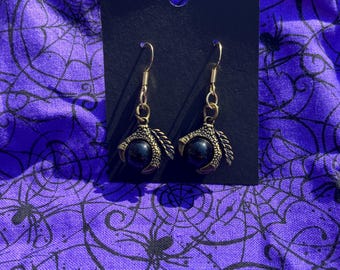 Dragon Claw Earrings | Dragon Earrings | Dragon Hand Earrings | Orb Earrings | fantasy earrings | dnd earrings