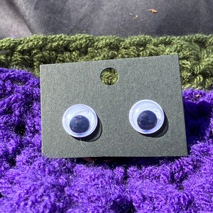 Googly Eye Earrings | Googly Eye Stud Earrings | Funky Earrings | Wacky Earrings | Lesbian Earrings | Small Earrings | Funny Earrings | Stud image 3