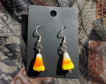 Candy Corn Earrings | Halloween Earrings | Spooky Season Earrings | Candy Earrings | Fall Themed Earrings | Fall Earrings