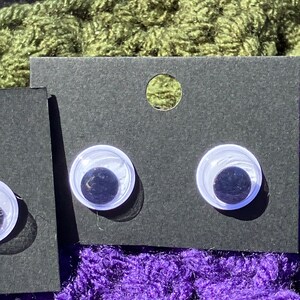Googly Eye Earrings | Googly Eye Stud Earrings | Funky Earrings | Wacky Earrings | Lesbian Earrings | Small Earrings | Funny Earrings | Stud image 4