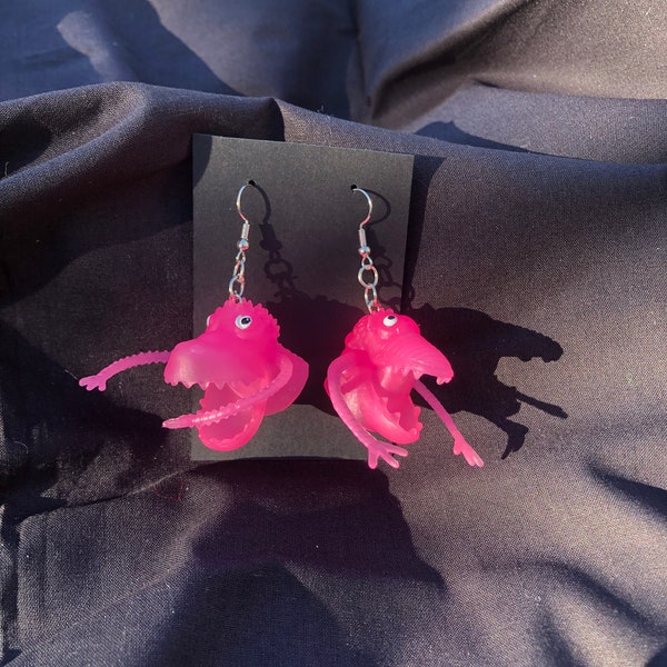 Finger puppet earrings | dangle earrings | Finger Puppet Monster Earrings | Funky Earrings | Lesbian Earrings