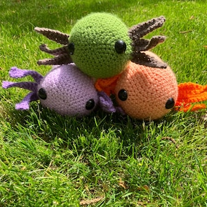Axolotl Plüsch | Axolotl Stofftier | Axolotl Amigurumi | Axolotl | Axolotl Plüschtier | mehrfarbigen Axolotls