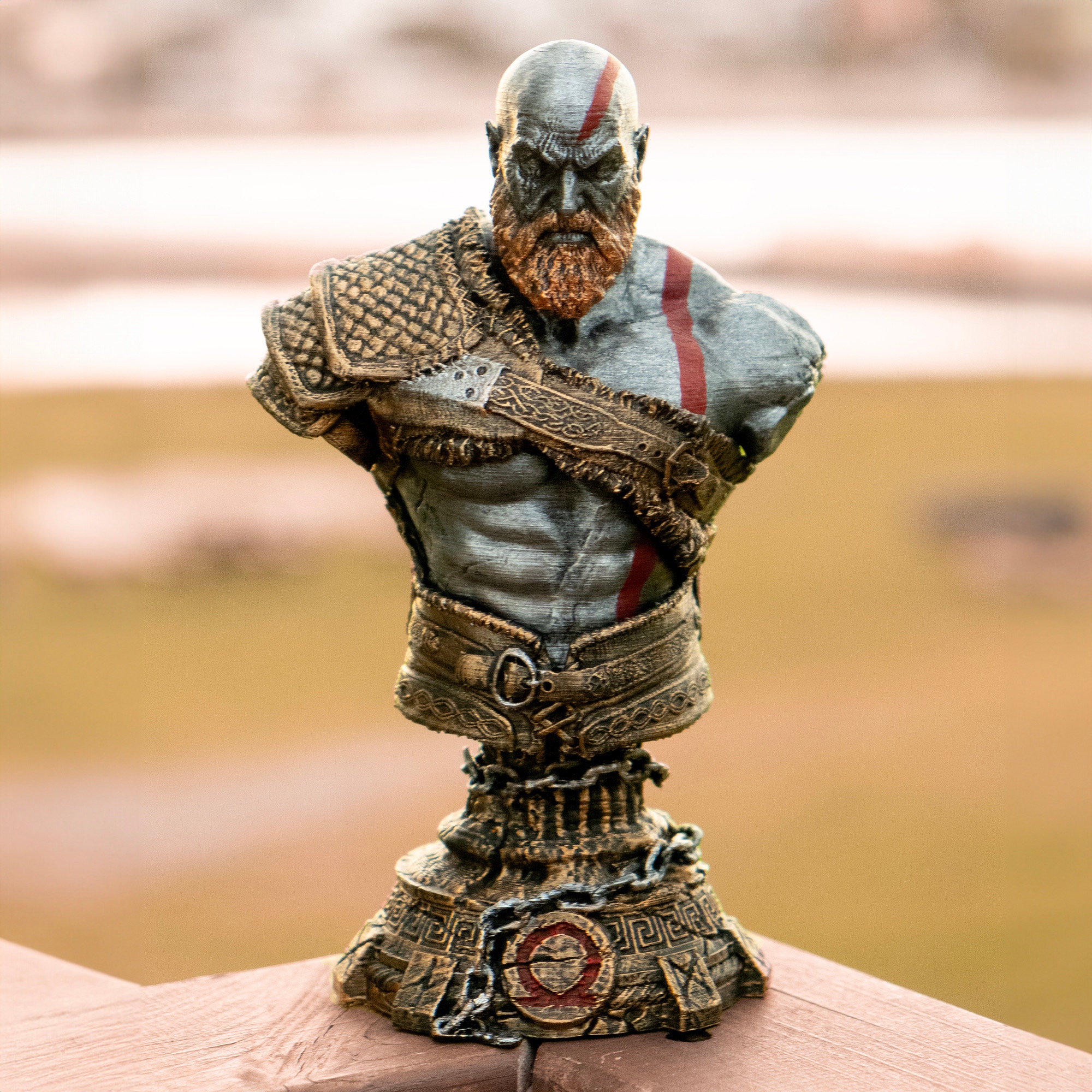 Kratos Bust God of War Ragnarok 3D Print Model in Monsters