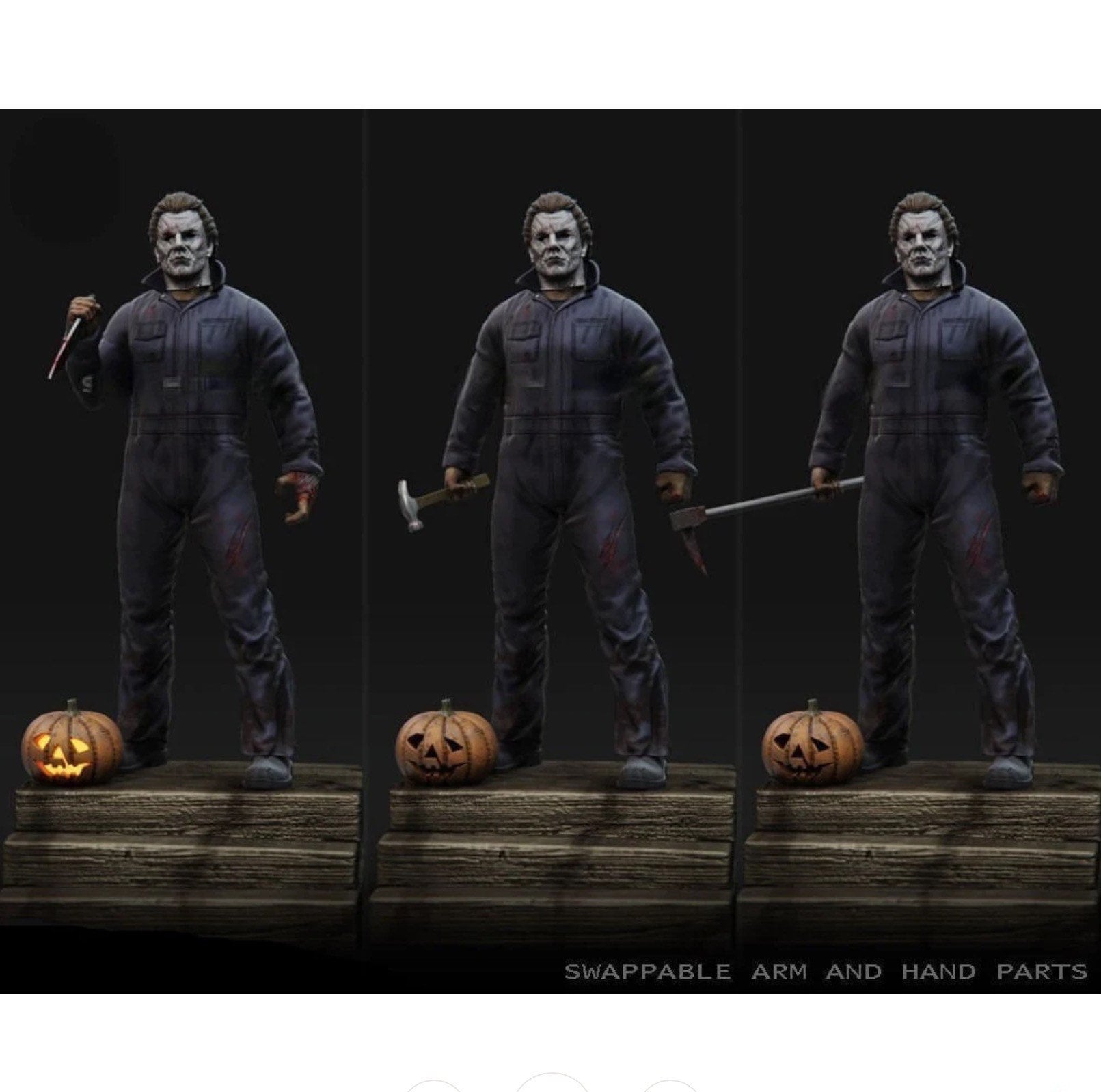 Michael Myers 3D Printed Hand Painted Custom Figure Holiday Etsy