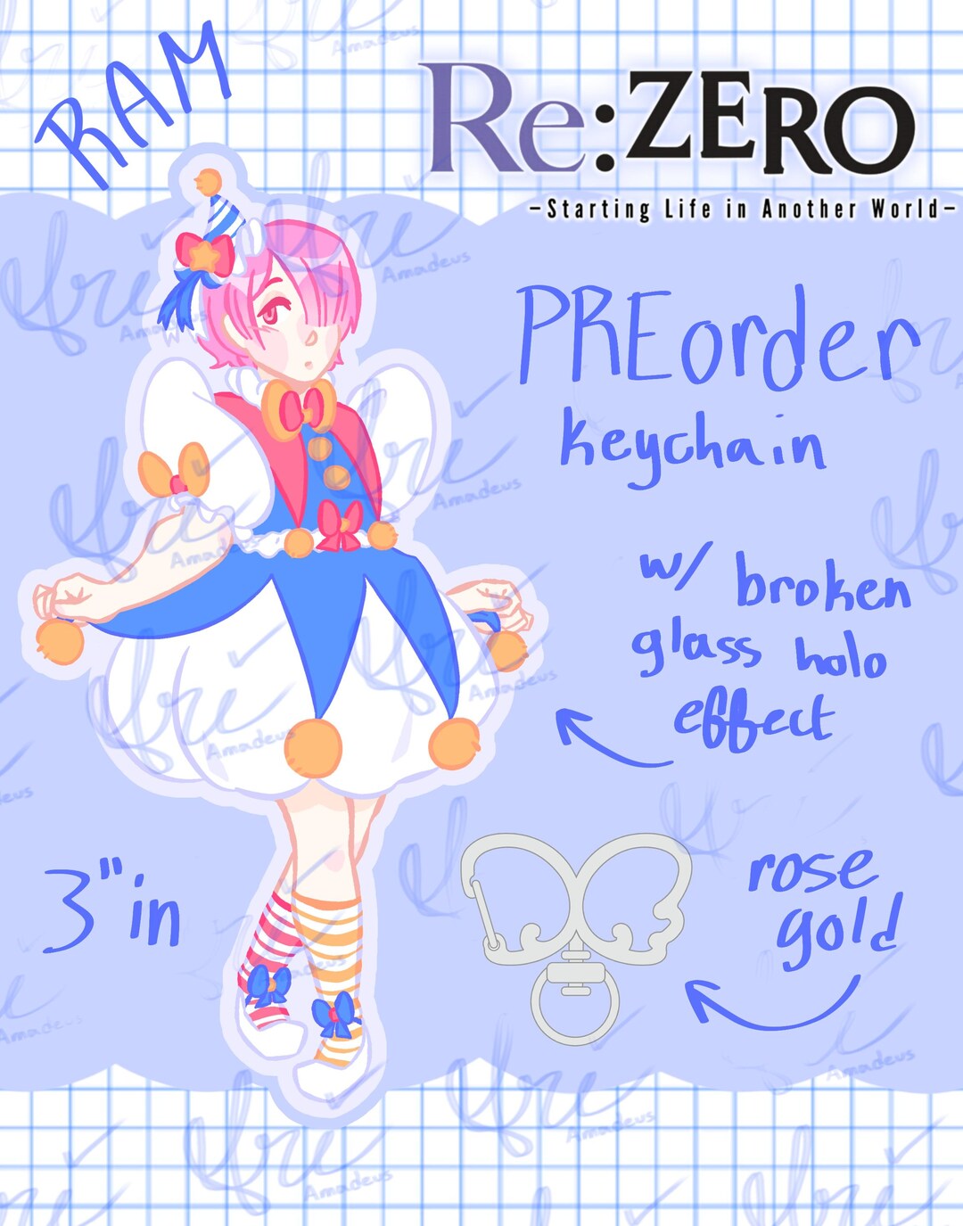Preorder*re Zero Fan-made Circus Ram 3