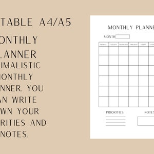 Daily, Weekly and Monthly Template - Etsy