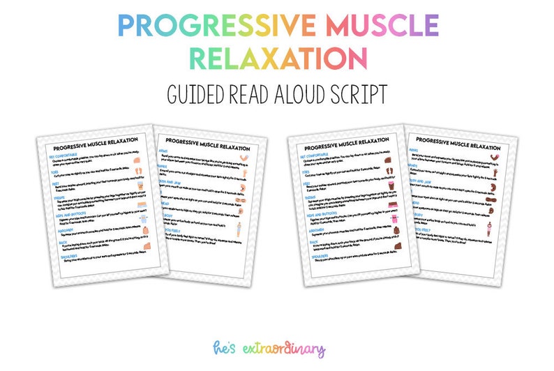 Progressive Muscle Relaxation Script for Kids | Etsy Australia