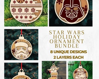 Star Wars Holiday Ornament Bundle - 8 Digital Designs