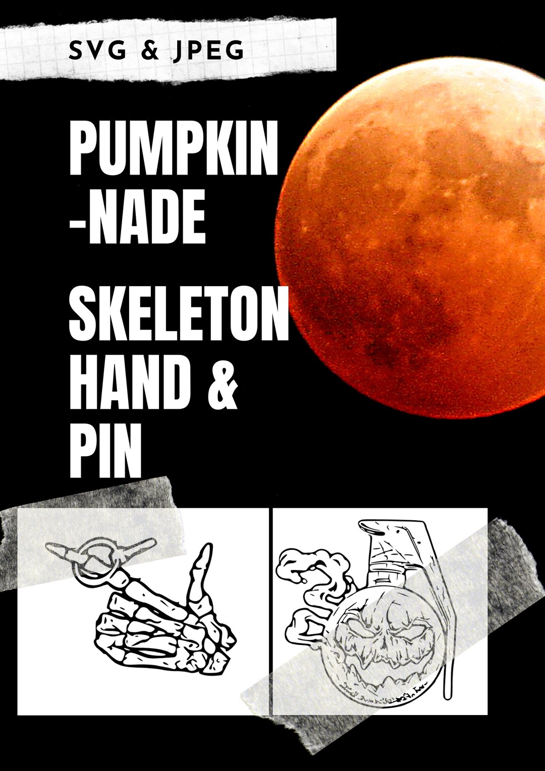 Pumpkin Grenade Halloween SVG & PNG Stencil - Etsy