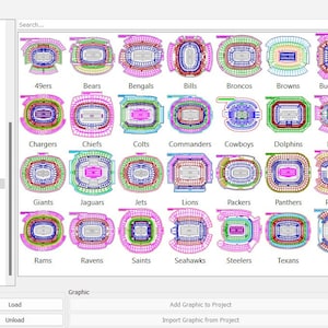 Nfl Abc Layout NFL Stadium Bundle: All 32 Teams, Layered SVG, AI, Lbart Files (digital ...