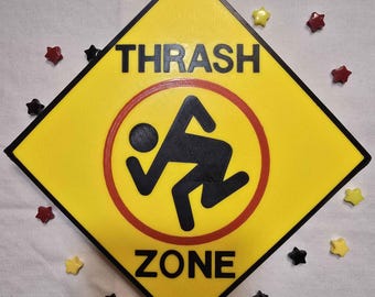 D.R.I thrash zone thrash metal 3d printed sign