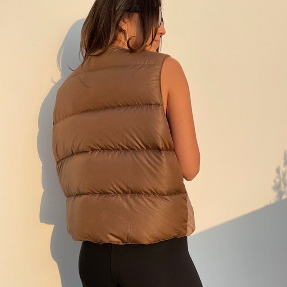 Vintage Suede Puffer Vest - image 2