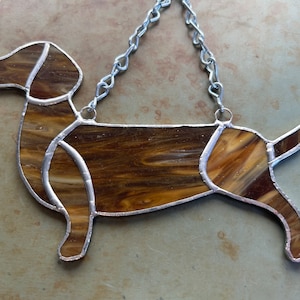 Stained Glass Dachshund, Weiner Dog, Weiner Dog Gifts, Dachshund Gifts, Dachshund Stained Glass, Multiple Color Options