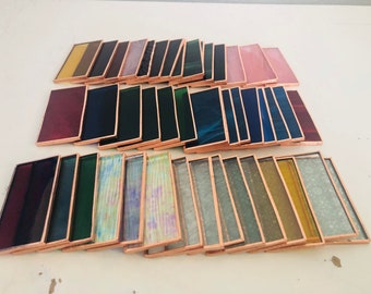 Pre Cut and Foiled Stained Glass Rectangles Variety Pack